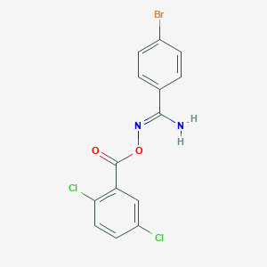 molecular formula C14H9BrCl2N2O2 B5816952 4-bromo-N'-[(2,5-dichlorobenzoyl)oxy]benzenecarboximidamide 