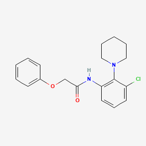 N-[3-chloro-2-(1-piperidinyl)phenyl]-2-phenoxyacetamide