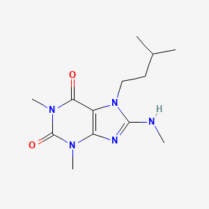 molecular formula C13H21N5O2 B5816958 1,3-dimethyl-8-(methylamino)-7-(3-methylbutyl)-3,7-dihydro-1H-purine-2,6-dione 
