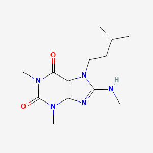 molecular formula C13H21N5O2 B5816958 1,3-dimethyl-8-(methylamino)-7-(3-methylbutyl)-2,3,6,7-tetrahydro-1H-purine-2,6-dione 