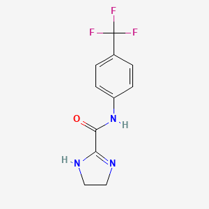 molecular formula C11H10F3N3O B5816965 N-[4-(trifluoromethyl)phenyl]-4,5-dihydro-1H-imidazole-2-carboxamide 