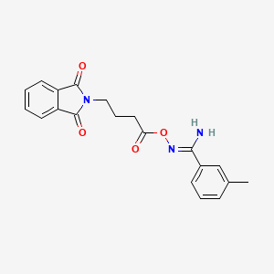 molecular formula C20H19N3O4 B5816980 N'-{[4-(1,3-dioxo-1,3-dihydro-2H-isoindol-2-yl)butanoyl]oxy}-3-methylbenzenecarboximidamide 