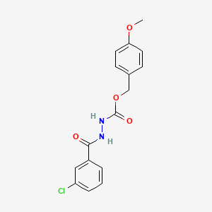 molecular formula C16H15ClN2O4 B5816986 4-methoxybenzyl 2-(3-chlorobenzoyl)hydrazinecarboxylate 