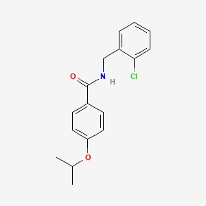 molecular formula C17H18ClNO2 B5816995 N-(2-chlorobenzyl)-4-isopropoxybenzamide 