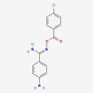 molecular formula C14H12ClN3O2 B581700 (Z)-[氨基(4-氨基苯基)亚甲基]氨基 4-氯苯甲酸酯 CAS No. 1373237-01-4