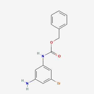 molecular formula C14H13BrN2O2 B581701 Benzyl N-(3-amino-5-bromophenyl)carbamate CAS No. 1375068-61-3