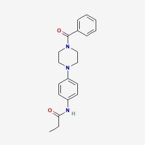 molecular formula C20H23N3O2 B5817020 N-[4-(4-benzoyl-1-piperazinyl)phenyl]propanamide 