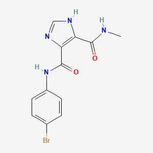 molecular formula C12H11BrN4O2 B5817028 N~4~-(4-bromophenyl)-N~5~-methyl-1H-imidazole-4,5-dicarboxamide 