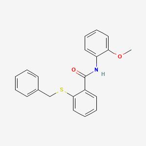 molecular formula C21H19NO2S B5817032 2-(benzylthio)-N-(2-methoxyphenyl)benzamide 