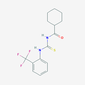molecular formula C15H17F3N2OS B5817040 N-({[2-(trifluoromethyl)phenyl]amino}carbonothioyl)cyclohexanecarboxamide 