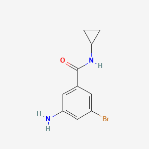 molecular formula C10H11BrN2O B581705 3-Amino-5-bromo-N-cyclopropylbenzamide CAS No. 1375068-71-5