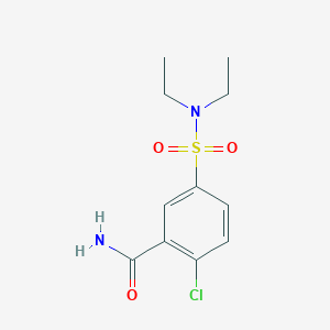 molecular formula C11H15ClN2O3S B5817061 2-chloro-5-[(diethylamino)sulfonyl]benzamide 