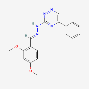 molecular formula C18H17N5O2 B5817064 2,4-dimethoxybenzaldehyde (5-phenyl-1,2,4-triazin-3-yl)hydrazone 