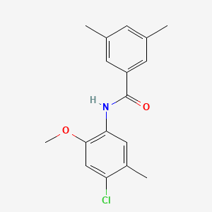 molecular formula C17H18ClNO2 B5817083 N-(4-chloro-2-methoxy-5-methylphenyl)-3,5-dimethylbenzamide 