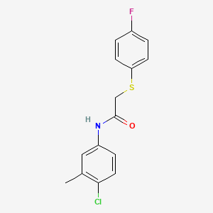 N-(4-chloro-3-methylphenyl)-2-[(4-fluorophenyl)thio]acetamide