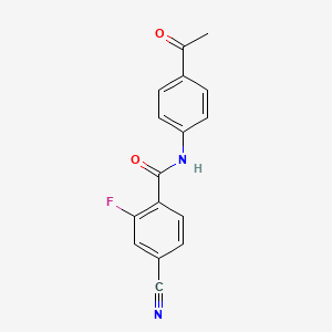 molecular formula C16H11FN2O2 B5817109 N-(4-acetylphenyl)-4-cyano-2-fluorobenzamide 