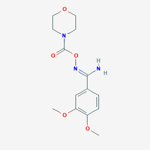 3,4-dimethoxy-N'-[(4-morpholinylcarbonyl)oxy]benzenecarboximidamide