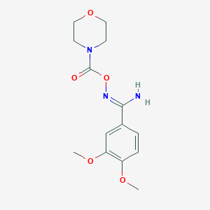 molecular formula C14H19N3O5 B5817112 3,4-dimethoxy-N'-[(4-morpholinylcarbonyl)oxy]benzenecarboximidamide 