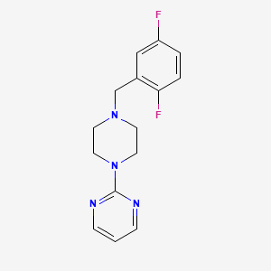 molecular formula C15H16F2N4 B5817127 2-[4-(2,5-difluorobenzyl)-1-piperazinyl]pyrimidine 
