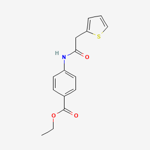 molecular formula C15H15NO3S B5817139 ethyl 4-[(2-thienylacetyl)amino]benzoate 
