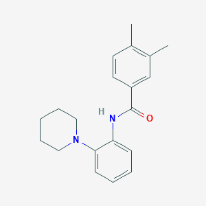 molecular formula C20H24N2O B5817143 3,4-dimethyl-N-[2-(1-piperidinyl)phenyl]benzamide 