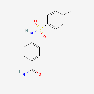 molecular formula C15H16N2O3S B5817149 N-methyl-4-{[(4-methylphenyl)sulfonyl]amino}benzamide 