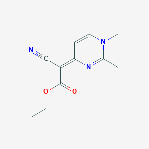 ethyl cyano(1,2-dimethyl-4(1H)-pyrimidinylidene)acetate