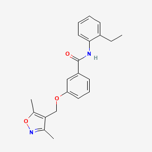 molecular formula C21H22N2O3 B5817161 3-[(3,5-dimethyl-4-isoxazolyl)methoxy]-N-(2-ethylphenyl)benzamide 