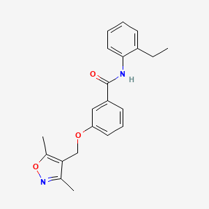 molecular formula C21H22N2O3 B5817161 3-[(3,5-DIMETHYL-4-ISOXAZOLYL)METHOXY]-N~1~-(2-ETHYLPHENYL)BENZAMIDE 