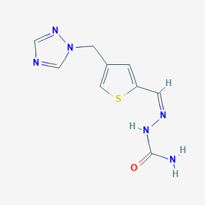 molecular formula C9H10N6OS B5817176 4-(1H-1,2,4-triazol-1-ylmethyl)thiophene-2-carbaldehyde semicarbazone 
