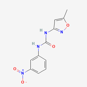 molecular formula C11H10N4O4 B5817188 N-(5-methyl-3-isoxazolyl)-N'-(3-nitrophenyl)urea 