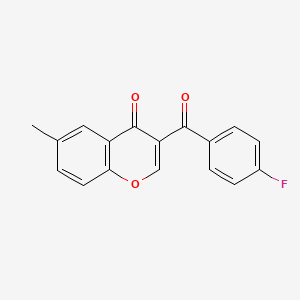 molecular formula C17H11FO3 B5817199 3-(4-fluorobenzoyl)-6-methyl-4H-chromen-4-one 