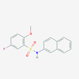 molecular formula C17H14FNO3S B5817200 5-fluoro-2-methoxy-N-2-naphthylbenzenesulfonamide 