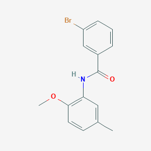 molecular formula C15H14BrNO2 B5817201 3-bromo-N-(2-methoxy-5-methylphenyl)benzamide CAS No. 349122-27-6