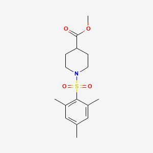 molecular formula C16H23NO4S B5817207 methyl 1-(mesitylsulfonyl)-4-piperidinecarboxylate 