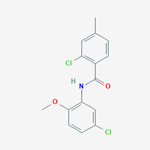 molecular formula C15H13Cl2NO2 B5817212 2-chloro-N-(5-chloro-2-methoxyphenyl)-4-methylbenzamide 
