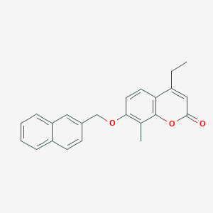 molecular formula C23H20O3 B5817226 4-ethyl-8-methyl-7-(2-naphthylmethoxy)-2H-chromen-2-one 