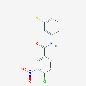 molecular formula C14H11ClN2O3S B5817228 4-chloro-N-[3-(methylthio)phenyl]-3-nitrobenzamide 