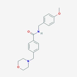 molecular formula C20H24N2O3 B5817234 N-[(4-methoxyphenyl)methyl]-4-(morpholin-4-ylmethyl)benzamide 