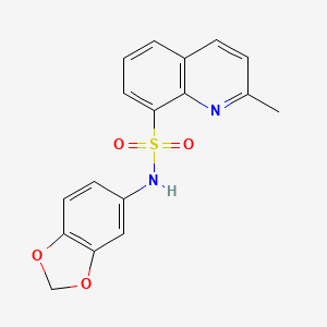 molecular formula C17H14N2O4S B5817235 N-1,3-benzodioxol-5-yl-2-methyl-8-quinolinesulfonamide 