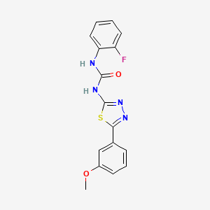 molecular formula C16H13FN4O2S B5817246 N-(2-fluorophenyl)-N'-[5-(3-methoxyphenyl)-1,3,4-thiadiazol-2-yl]urea 
