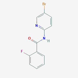 molecular formula C12H8BrFN2O B5817265 N-(5-bromo-2-pyridinyl)-2-fluorobenzamide 