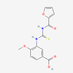 molecular formula C14H12N2O5S B5817278 3-{[(2-furoylamino)carbonothioyl]amino}-4-methoxybenzoic acid 