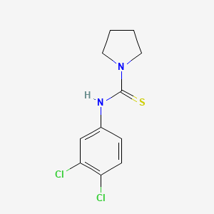 molecular formula C11H12Cl2N2S B5817279 N-(3,4-dichlorophenyl)-1-pyrrolidinecarbothioamide 
