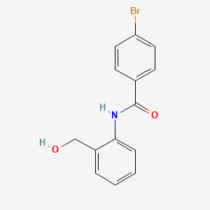 molecular formula C14H12BrNO2 B5817284 4-bromo-N-[2-(hydroxymethyl)phenyl]benzamide 