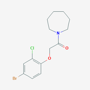 molecular formula C14H17BrClNO2 B5817292 1-[(4-bromo-2-chlorophenoxy)acetyl]azepane 
