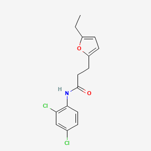 molecular formula C15H15Cl2NO2 B5817299 N-(2,4-dichlorophenyl)-3-(5-ethyl-2-furyl)propanamide 