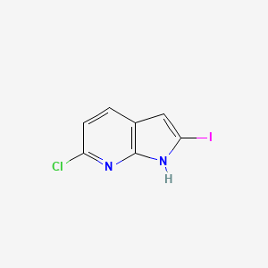B581730 6-Chloro-2-iodo-1H-pyrrolo[2,3-b]pyridine CAS No. 1227269-04-6