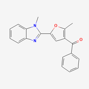 molecular formula C20H16N2O2 B5817315 [2-methyl-5-(1-methyl-1H-benzimidazol-2-yl)-3-furyl](phenyl)methanone 