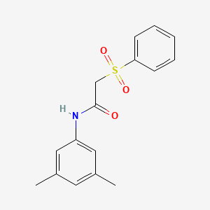 molecular formula C16H17NO3S B5817320 N-(3,5-dimethylphenyl)-2-(phenylsulfonyl)acetamide 